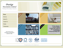 Tablet Screenshot of prestigedecorationsltd.co.uk